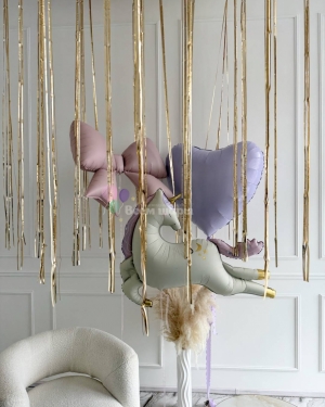 Шары для девочки с единорогом и большим сердцем