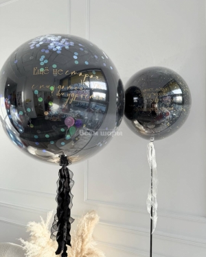 Шары Баблс стеклянные девушке на день рождения