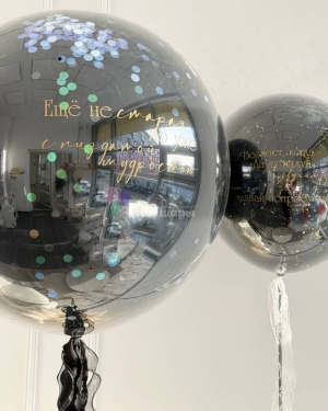 Шары Баблс стеклянные девушке на день рождения
