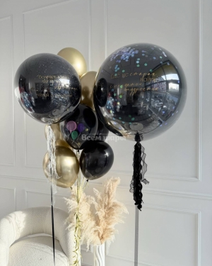 Шары девушке на день рождения черные