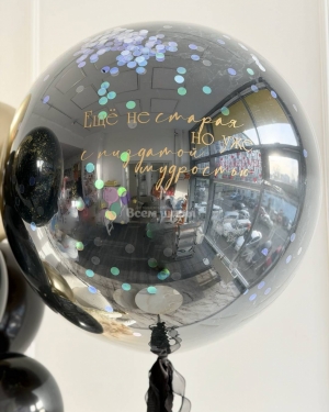 Шары девушке на день рождения черные