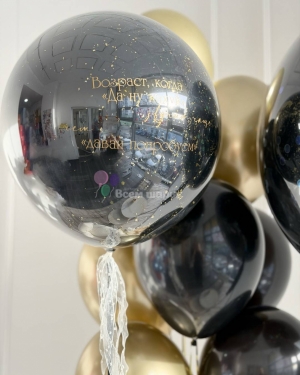 Шары девушке на день рождения черные