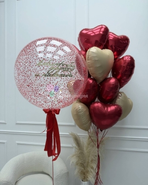 Шары для любимой с сердцами