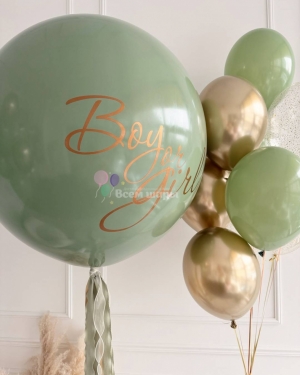 Шары на гендер пати "Зеленое золото"