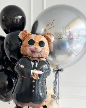 Шары мальчику на день рождения "Крутой хомяк"
