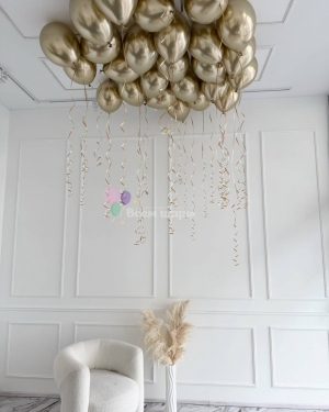 Шары хром под потолок золотые 