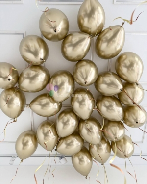 Шары хром под потолок золотые 