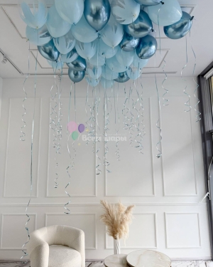 Шары под потолок небесно-голубые