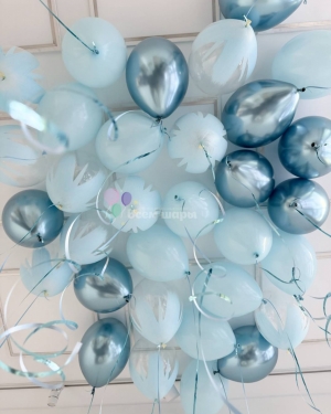 Шары под потолок небесно-голубые