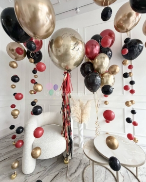 Шары-цепочки для женщины на Юбилей