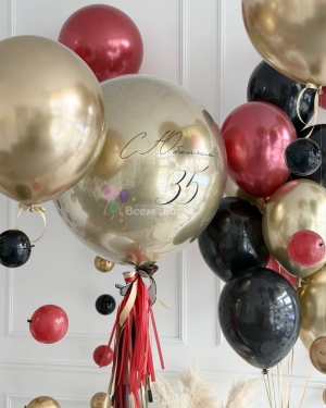 Шары-цепочки для женщины на Юбилей