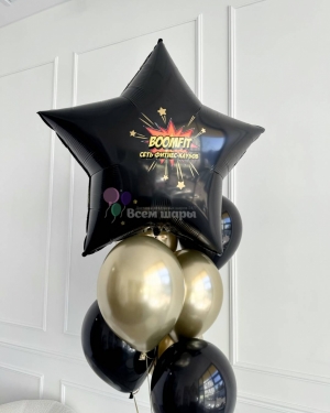 Фонтаны из шаров с большой звездой