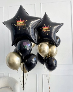 Фонтаны из шаров с большой звездой