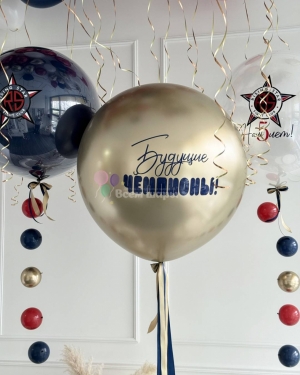 Шары гиганты на цепочках на юбилей бизнеса