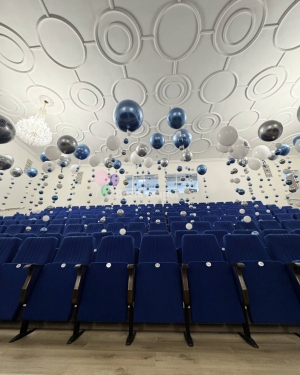 Оформление шарами на юбилей бизнеса, на выпускной