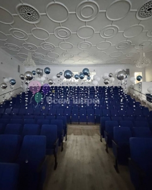 Оформление шарами на юбилей бизнеса, на выпускной