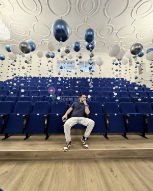 Оформление шарами на юбилей бизнеса, на выпускной