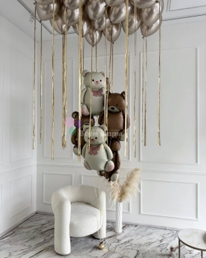 Шары мишки для девочки с шарами под потолок
