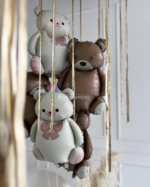 Шары мишки для девочки с шарами под потолок