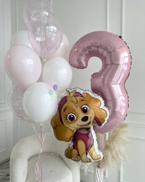 Шары девочке на 3 года "Щенячий патруль"