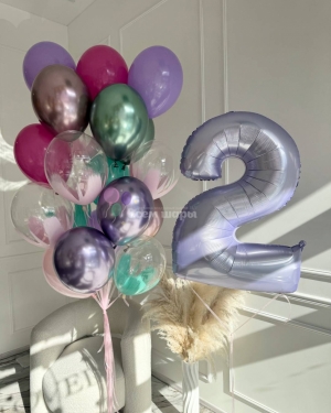 Шары разноцветные для девочки на 2 года