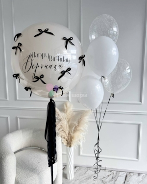 Шары девушке на день рождения с бантиками