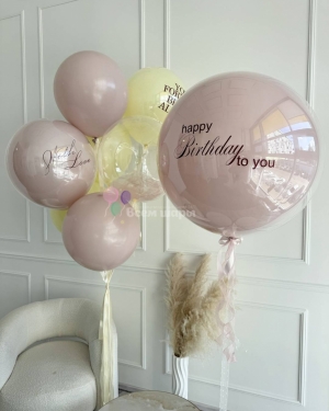 Шары Баблс девушке на день рождения