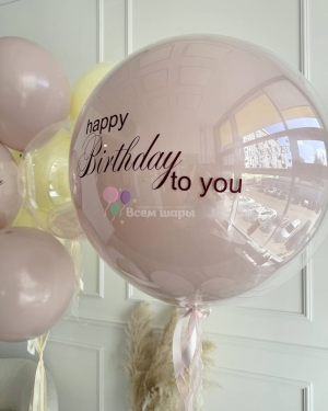 Фонтан из шаров Баблс девушке на день рождения