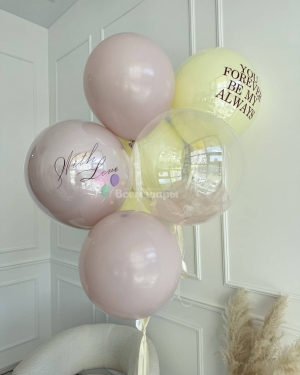 Фонтан из шаров Баблс девушке на день рождения