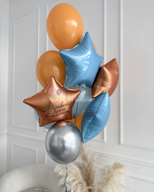 Фонтан из шаров мальчику на день рождения со звездами