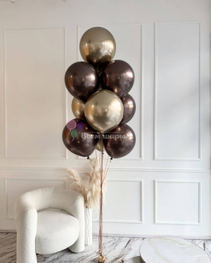 Фонтан из шаров мужчине "Шоколадное золото"
