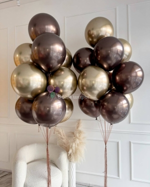 Фонтан из шаров мужчине "Шоколадное золото"