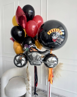 Шары для мужчины с мотоциклом