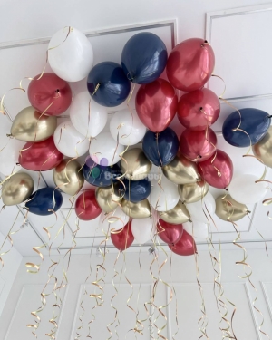 Шары под потолок разноцветные на день рождения