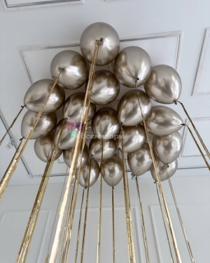 Шары под потолок "Золотой хром"