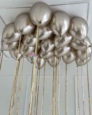 Шары под потолок "Золотой хром"