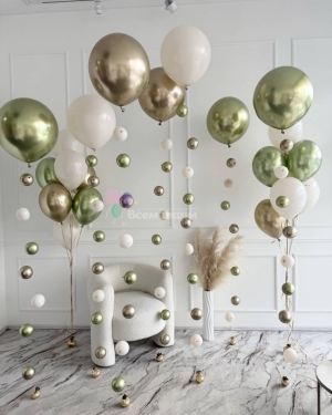 Шары-цепочки для девушки хром