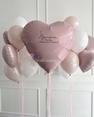 Шары на выписку девочки розового цвета