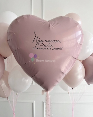 Шары на выписку девочки розового цвета
