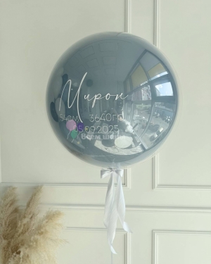 Шары на выписку мальчика нежно-голубые