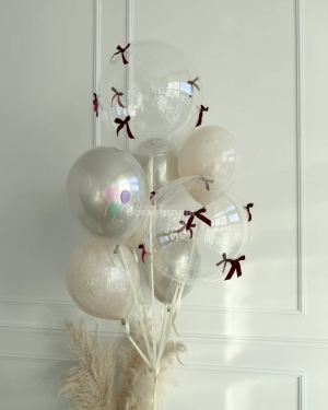 Шары для девушки с бантиками