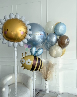 Шары для мамы с пчелой