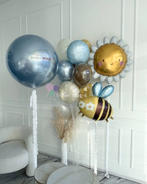 Шары для мамы с пчелой