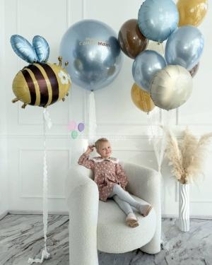 Шары на День матери с пчелкой