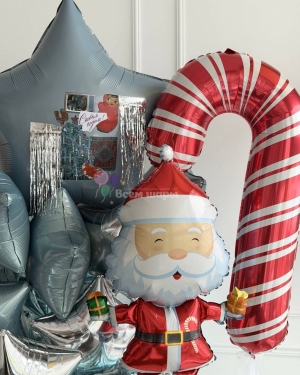 Шары звезды на Новый год с леденцом