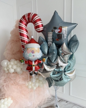 Шары звезды на Новый год с леденцом