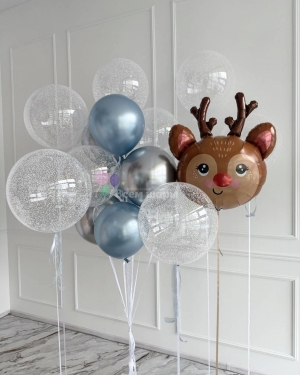 Шары новогодние с оленем