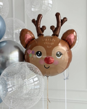 Шары новогодние с оленем