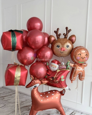 Шары на Новый год с подарками