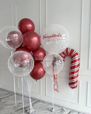 Шары на Новый год с леденцом